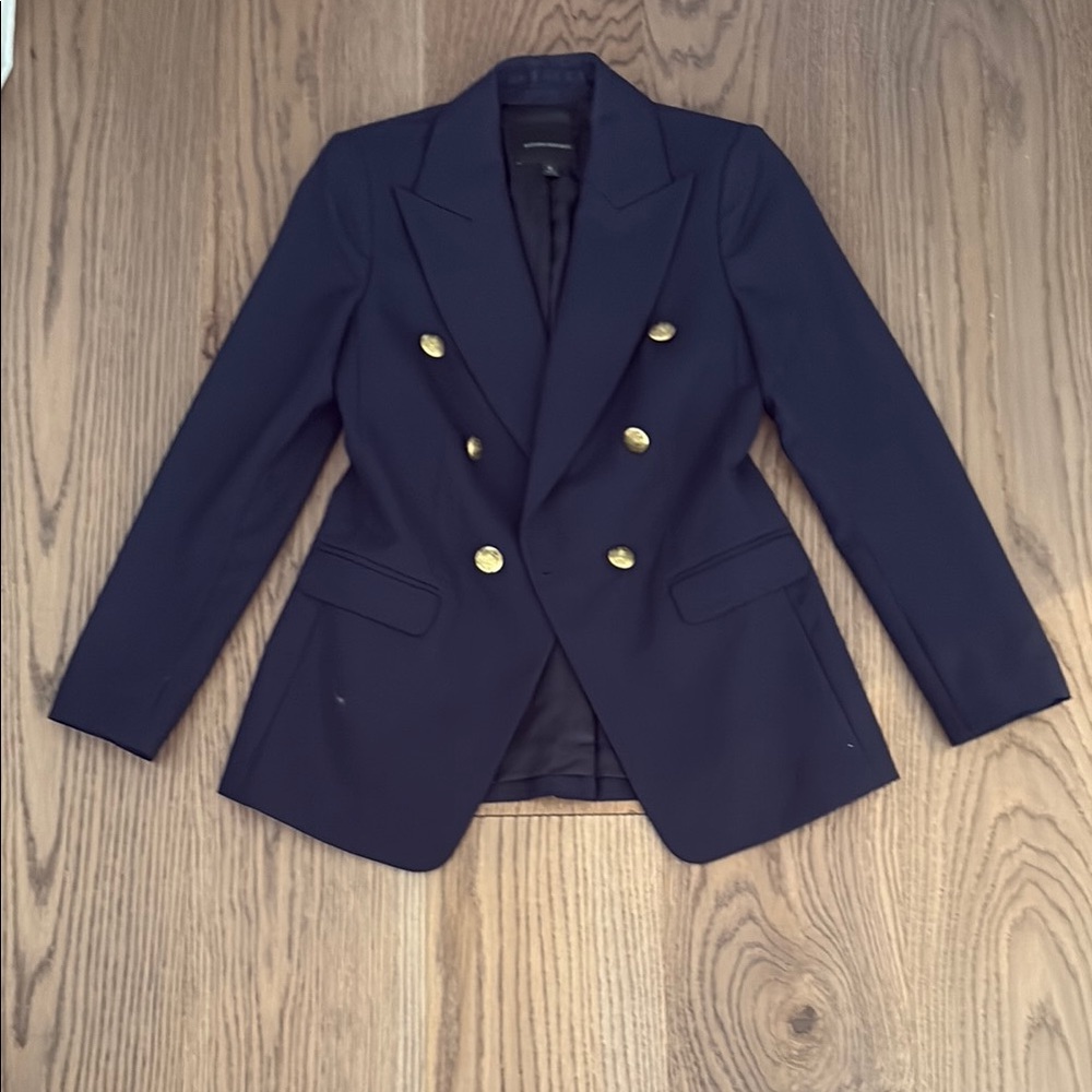 Banana Republic Blue and Gold Tailored Blazer